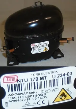 COMPRESSOR (NTU 170 MT 220-240V)(R600a)